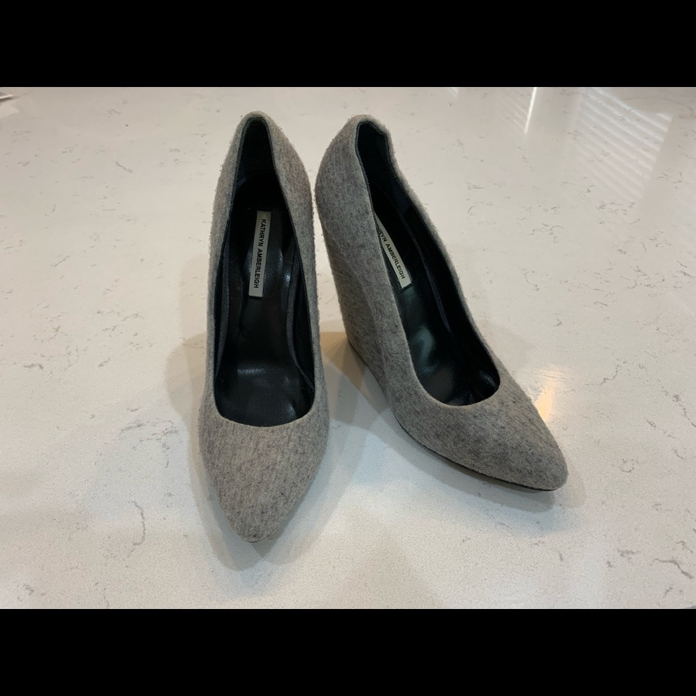 Kathryn Amberleigh heather grey wedges